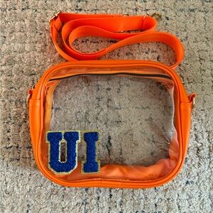 Clear crossbody stadium bag